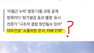 일정 촉박하면 철근 축소해라.news
