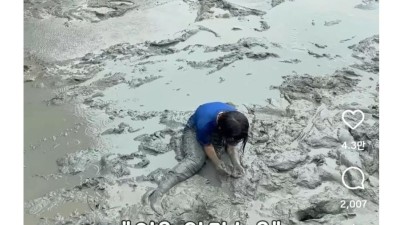 아니 딸! 갯벌에서 그만 좀 나와!